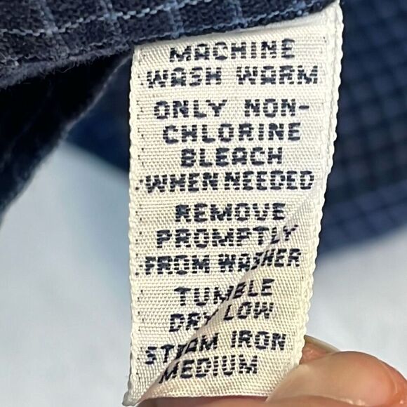 RALPH LAUREN Shirt Men's XL Blue Blake Button Down Cotton Short Sleeve Windowpan - Picture 7 of 12